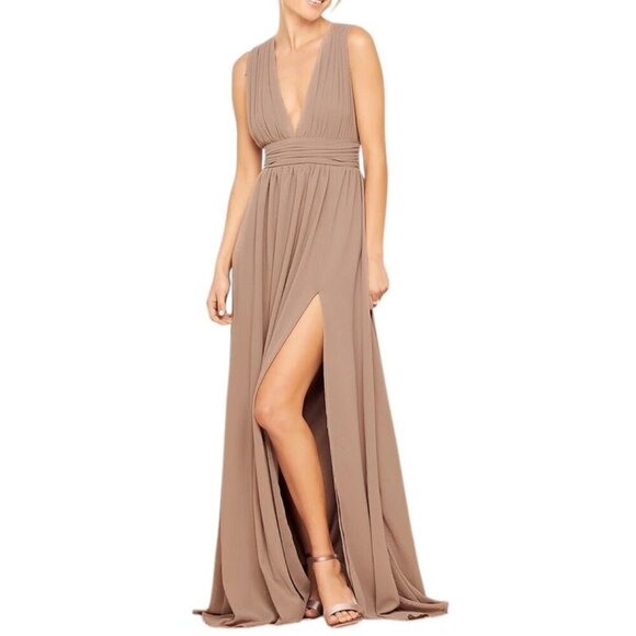 Lulu's Tan Maxi Dress - Picture 1 of 8